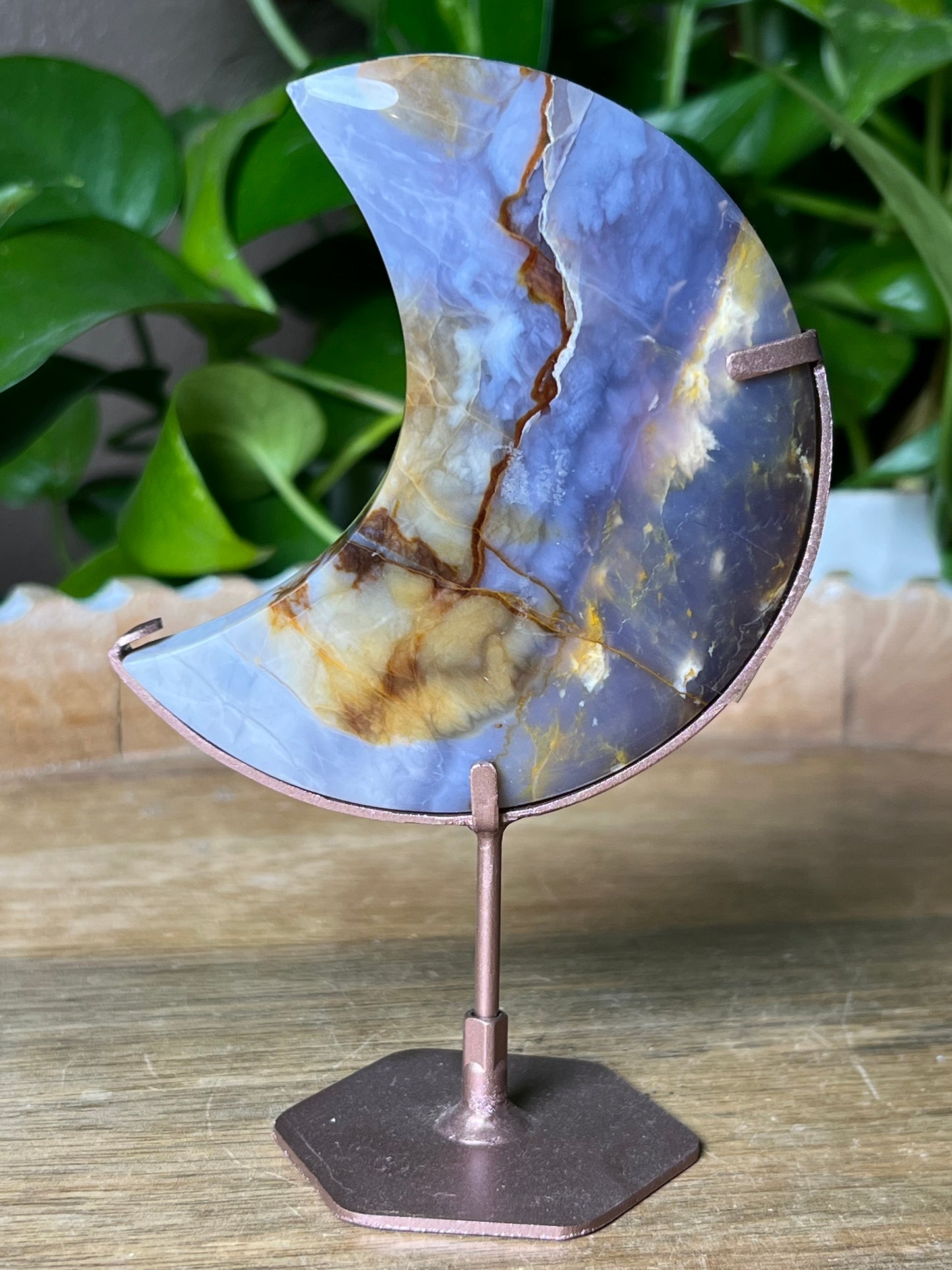 Purple Chalcedony Moon