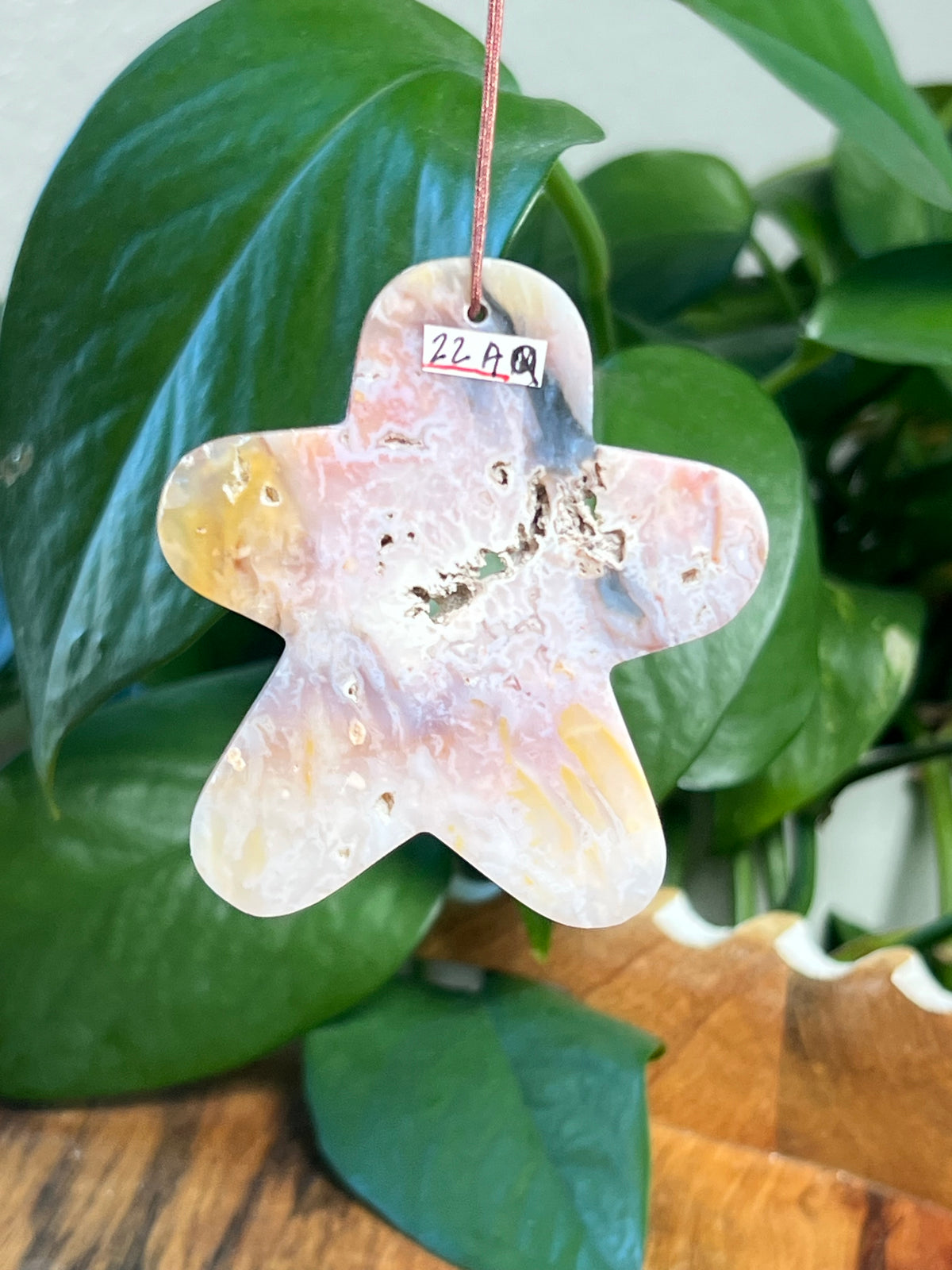 Rainbow Plume Agate Gingerbread Ornaments