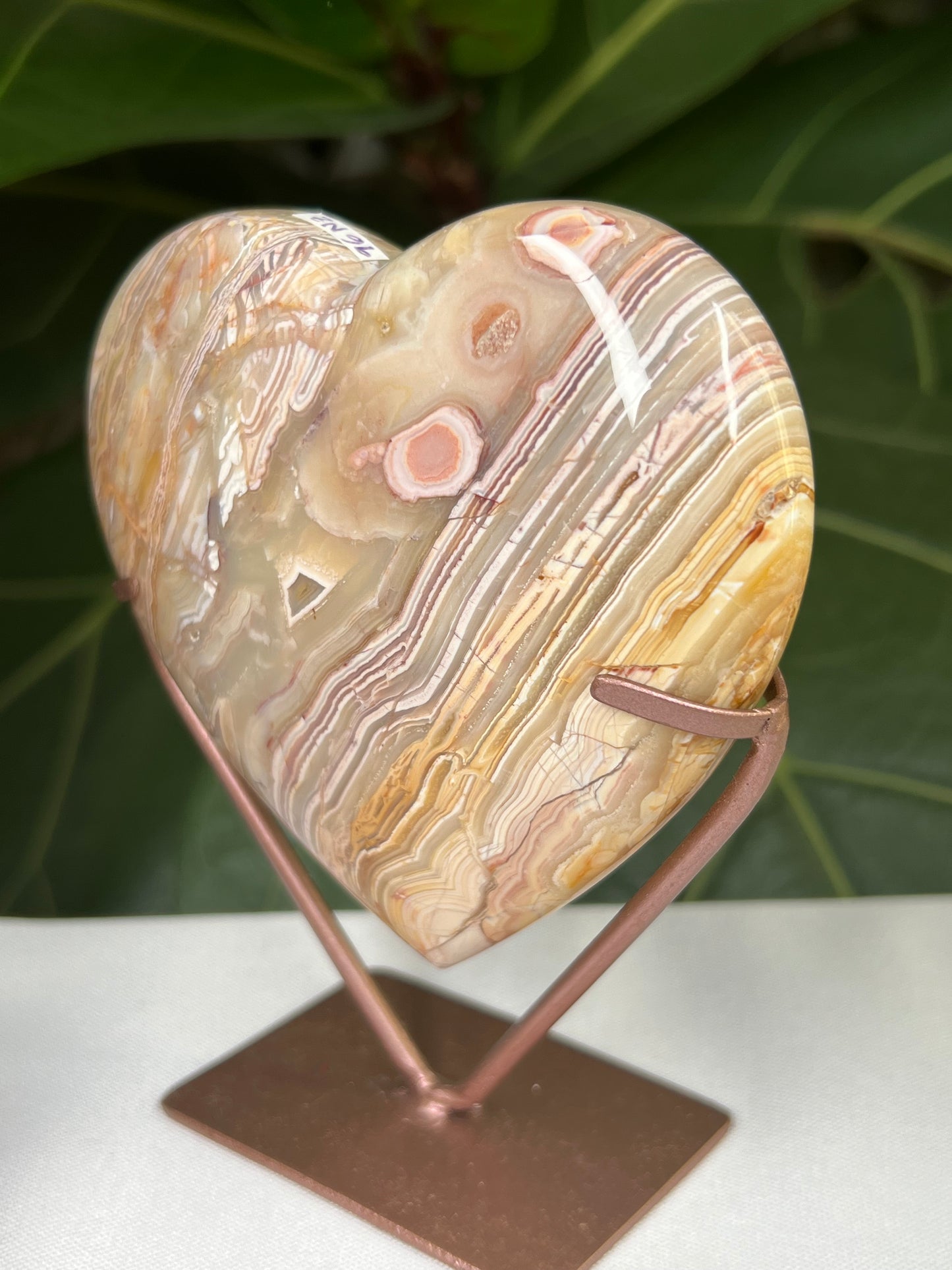 Crazy Lace Agate Heart