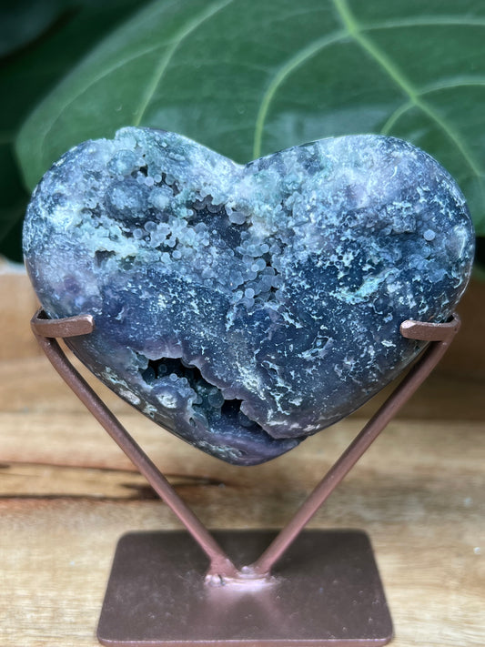 Grape Agate Heart