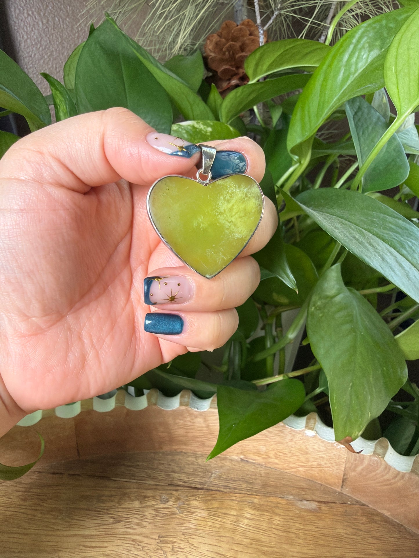 Idocrase Heart Pendant