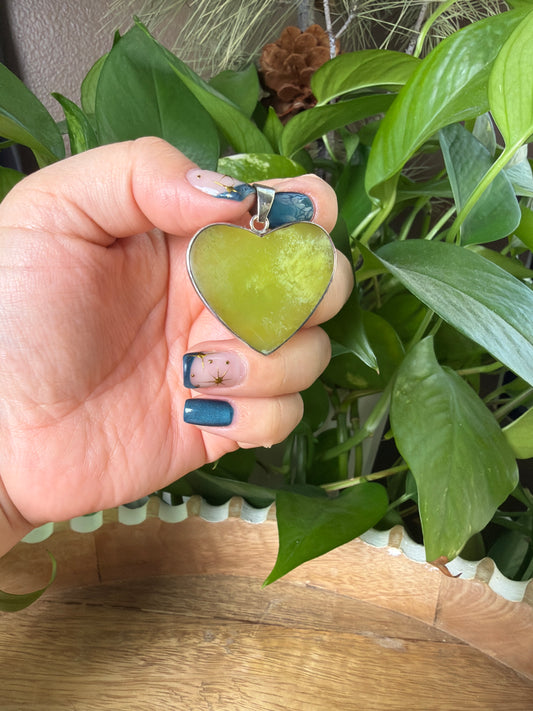 Idocrase Heart Pendant