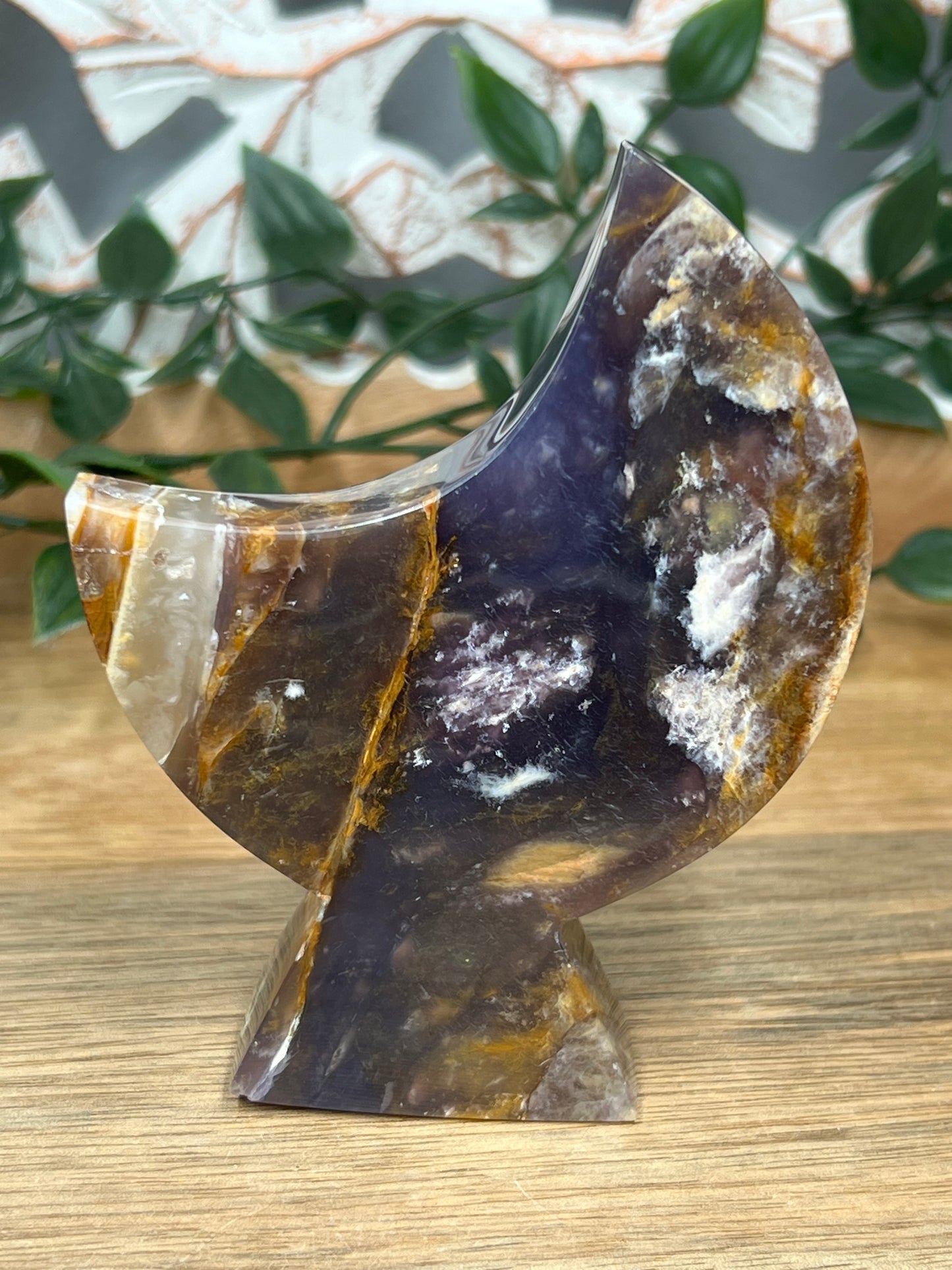 Purple Chalcedony Moon