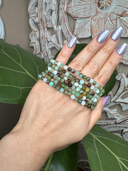 Chrysoprase Beaded Bracelet (5mm)