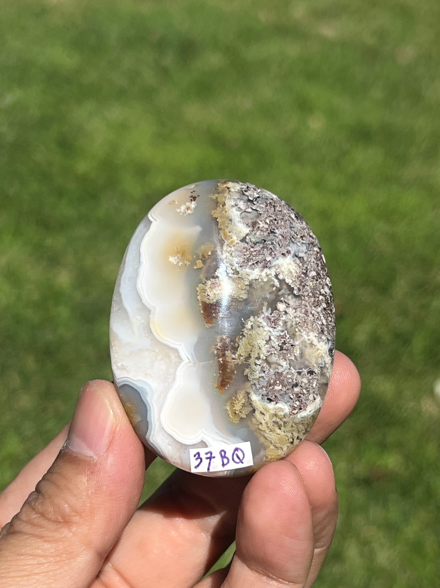 Scenic Moss Agate Palmstone BQ