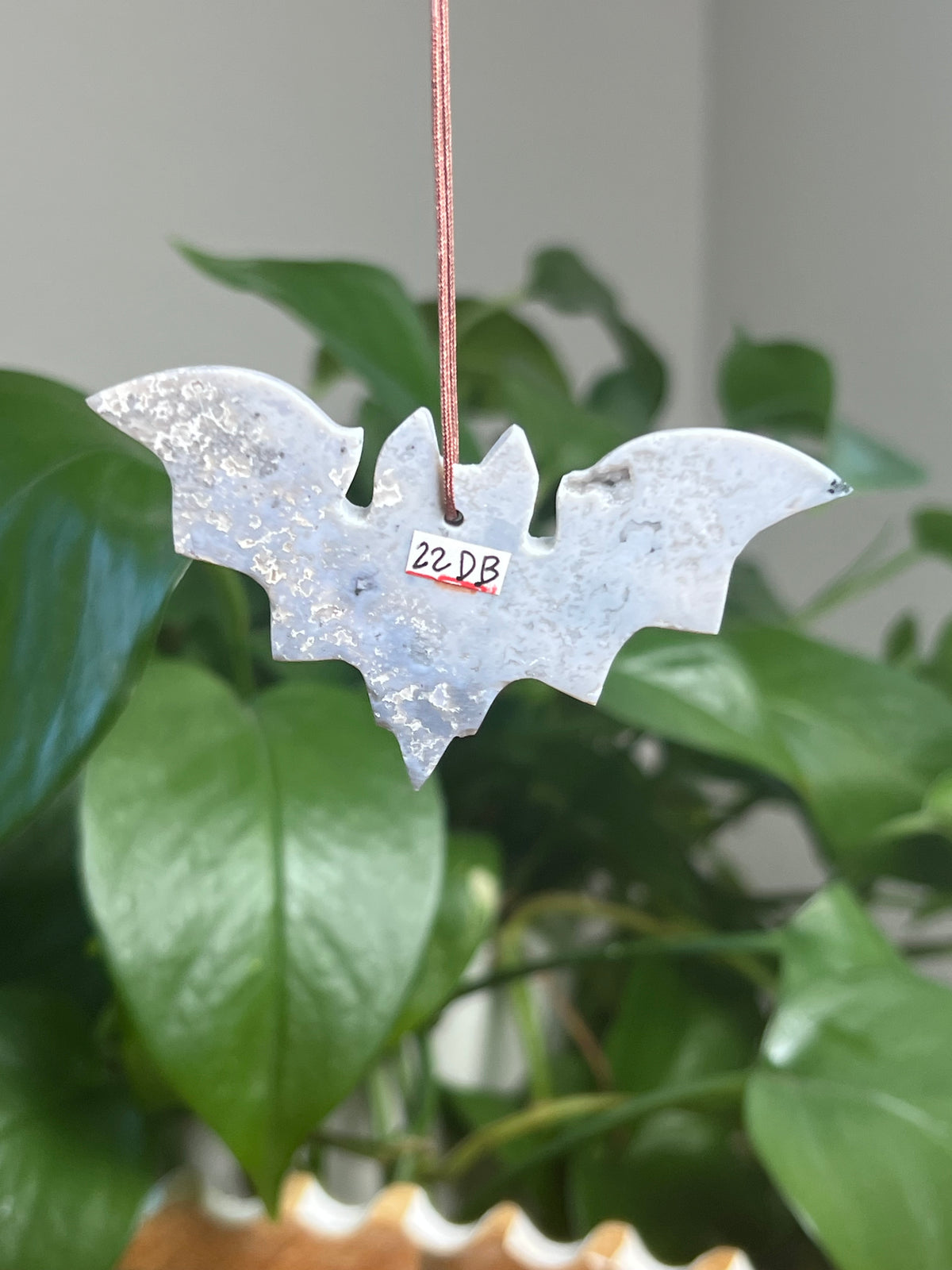 Blue Plume Agate Bat Ornaments