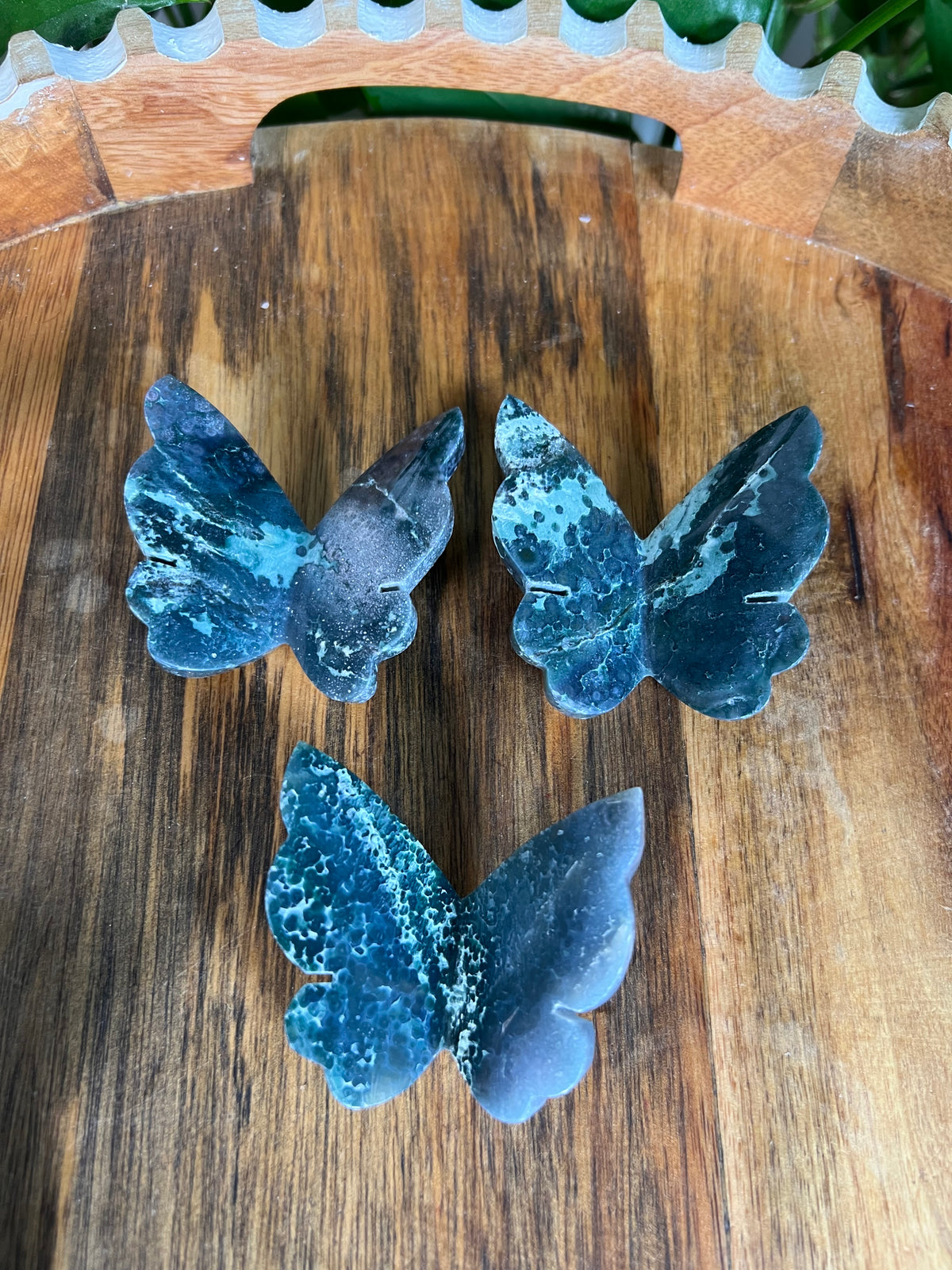 Grape Agate 3D Butterflies