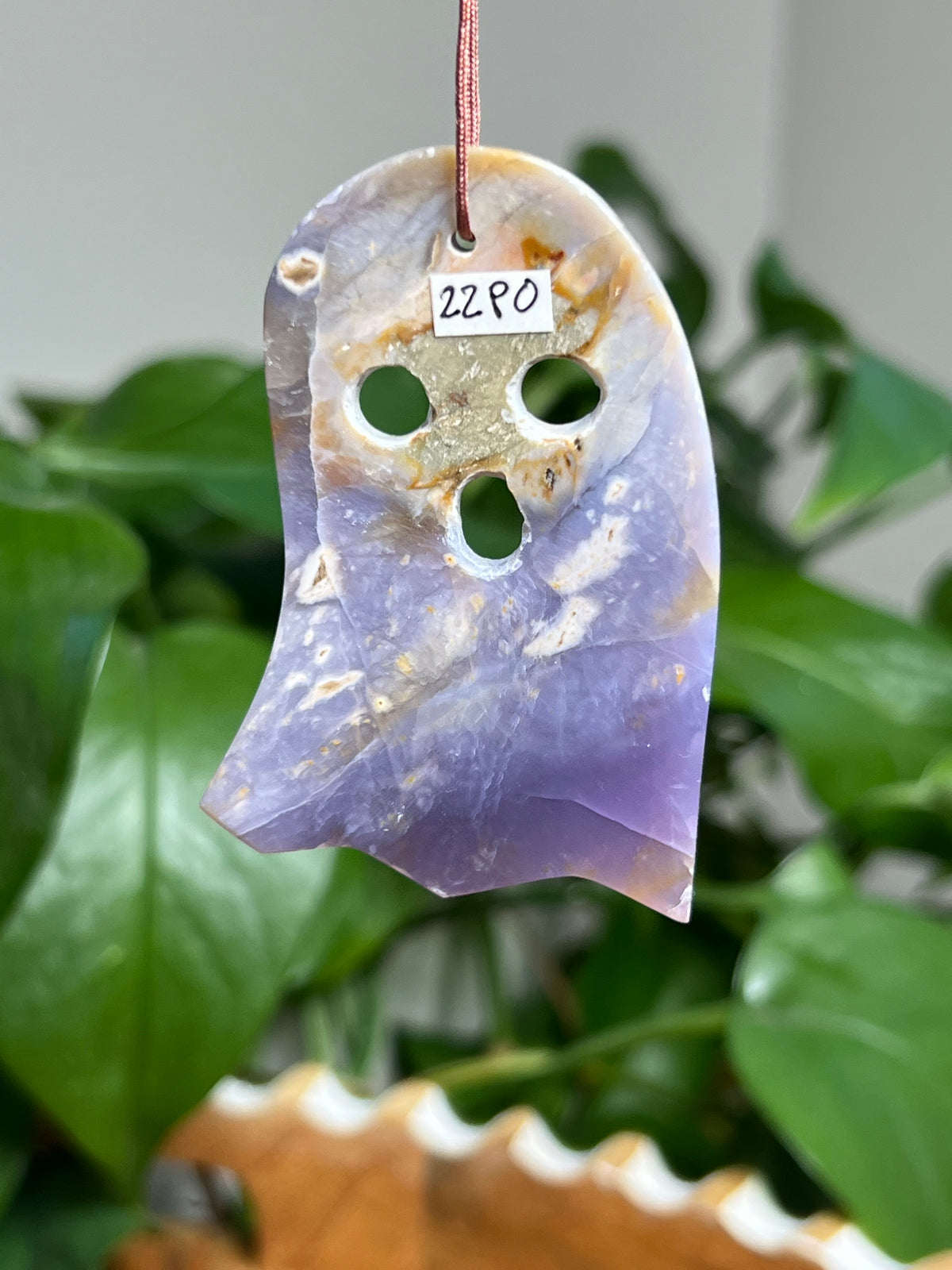 Purple Chalcedony Ghost Ornaments