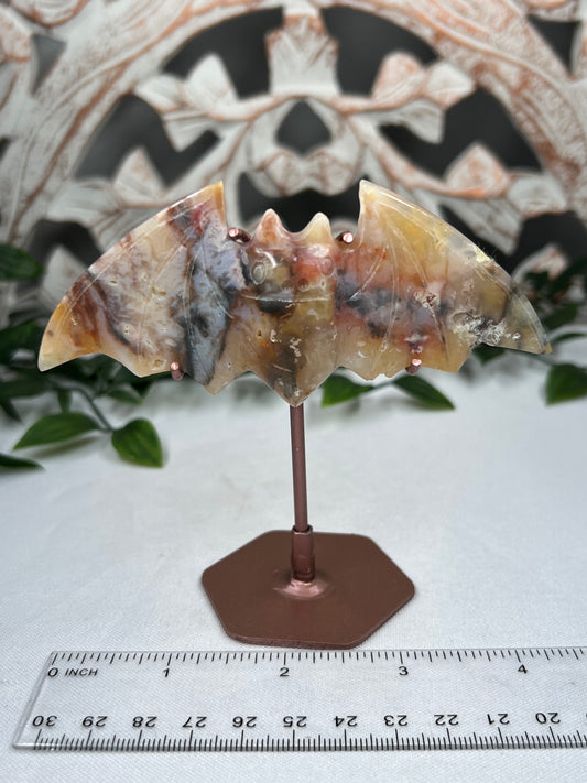 Rainbow Plume Agate Bat