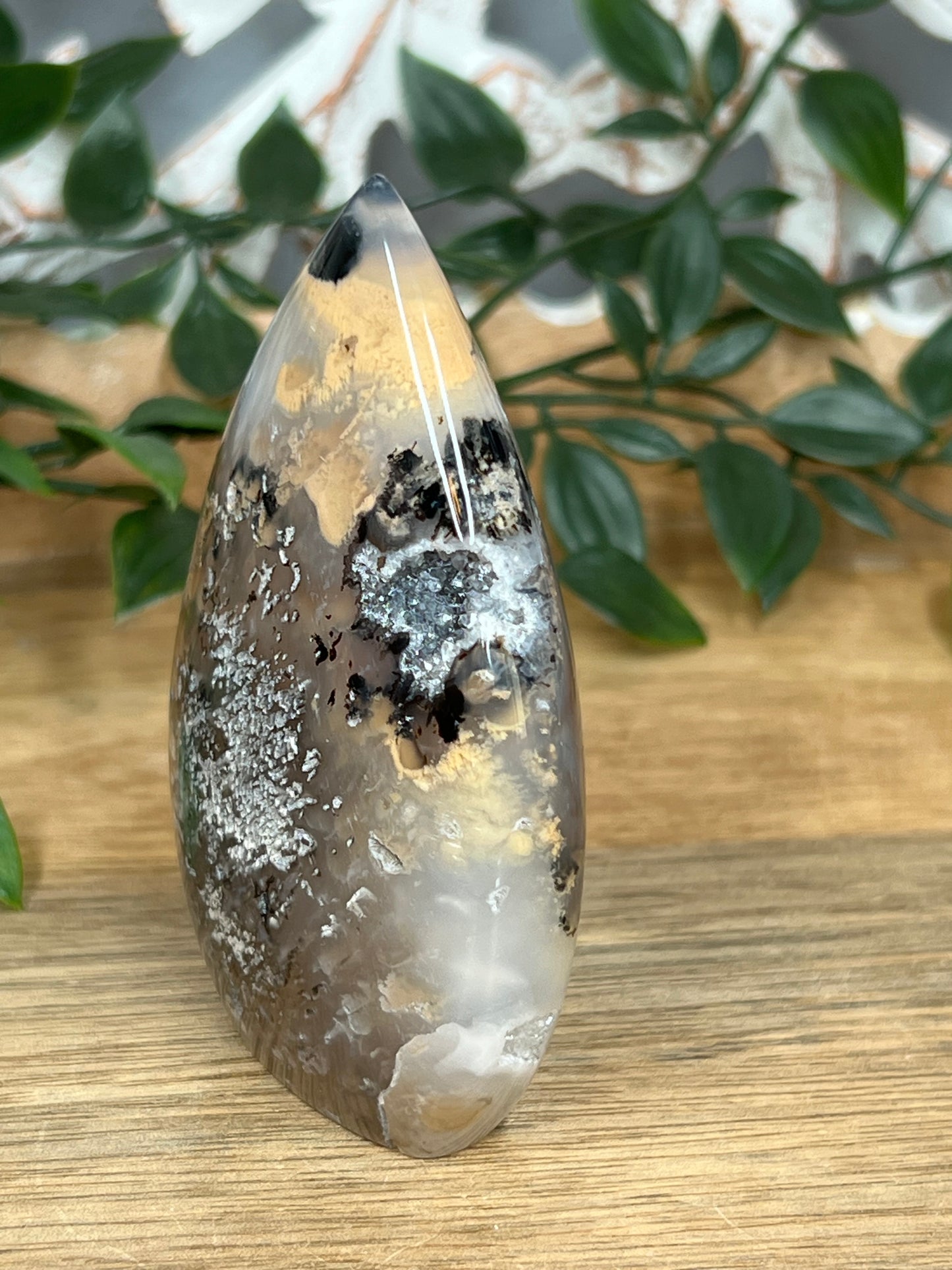 Dendritic Tiger Agate Flame