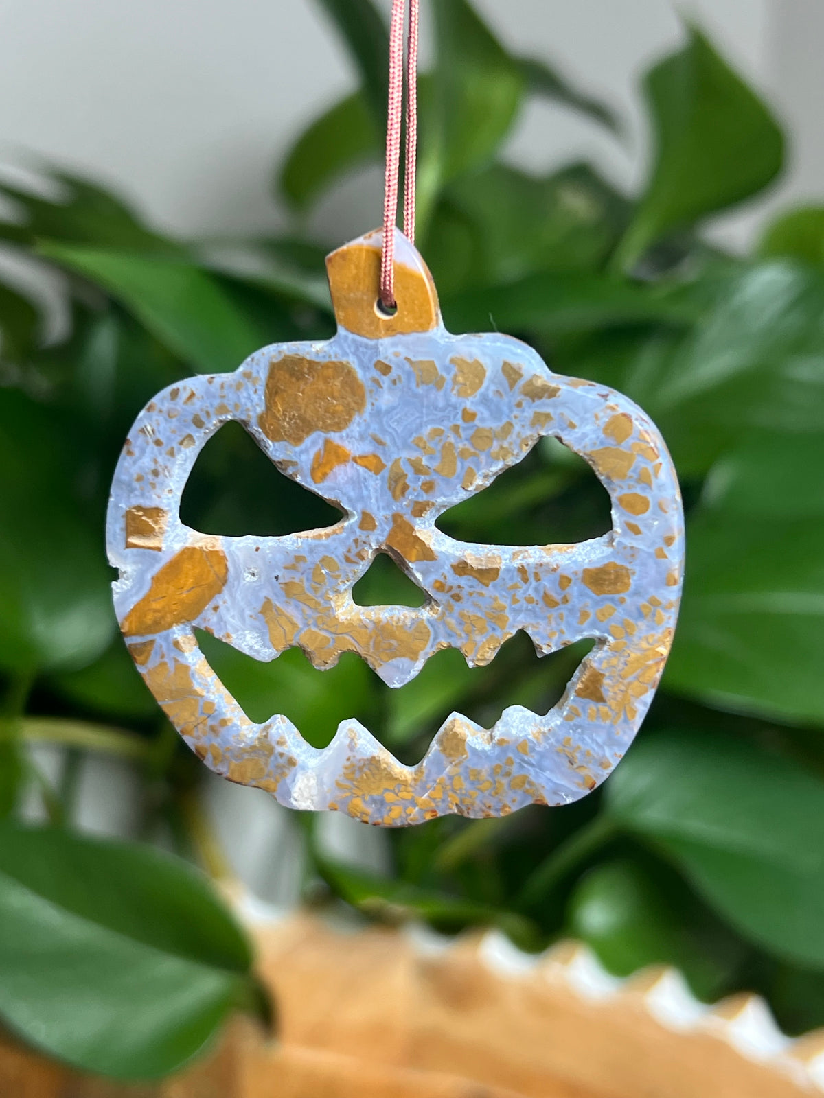 Brecciated Jasper Ornament Pumpkin: PE