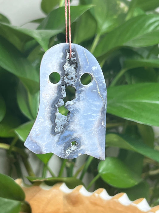 Blue Plume Agate Ornament Ghost: BG