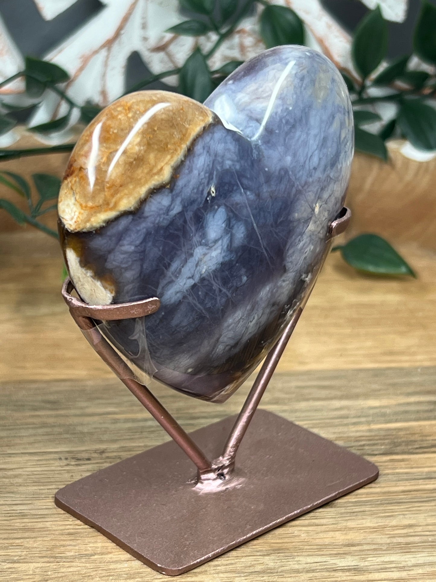 Purple Chalcedony Heart
