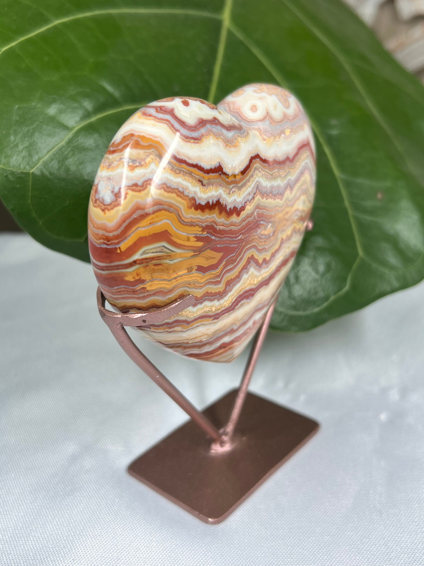Crazy Lace Agate Heart