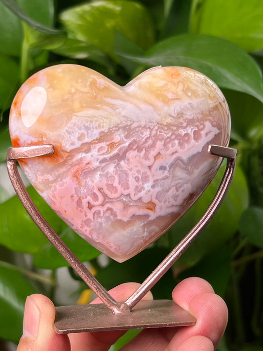 Pink Carnelian Heart