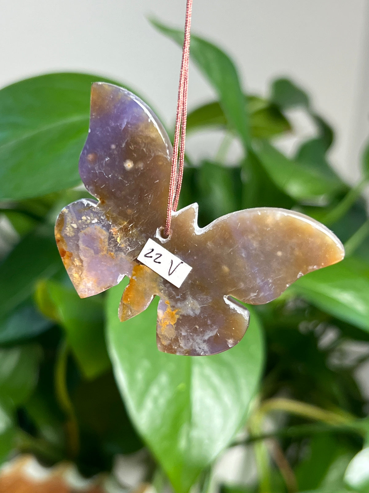 Purple Chalcedony Ornament Butterfly: V