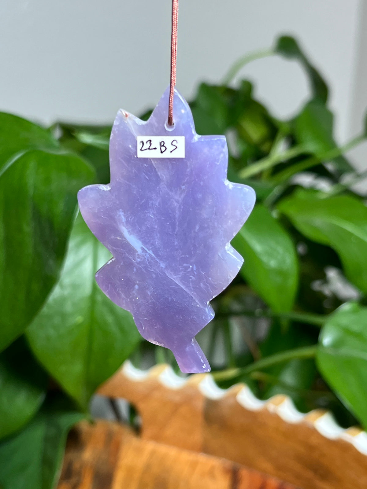 Purple Chalcedony Leaf Ornaments