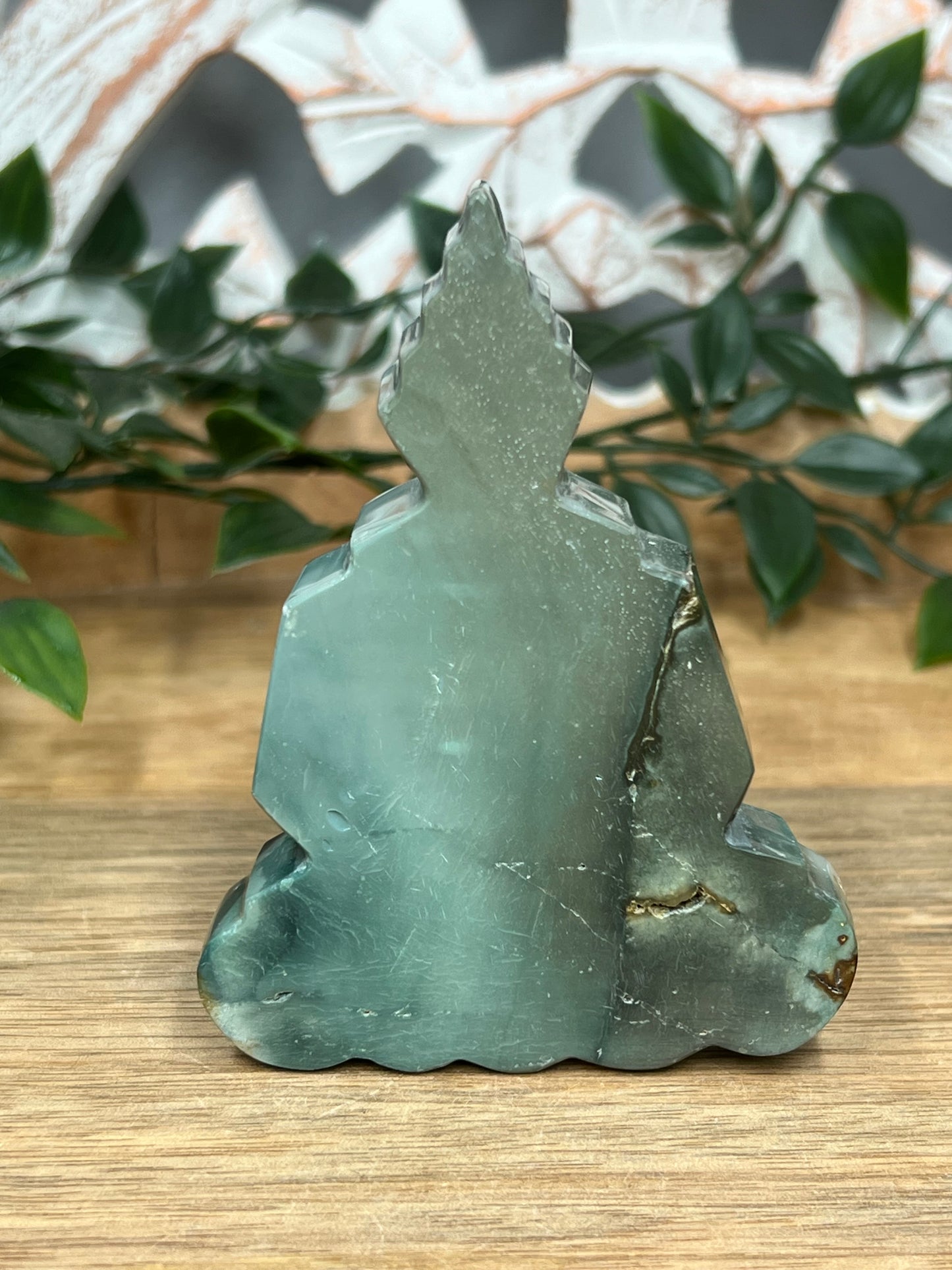 Blue Green Jasper Buddha