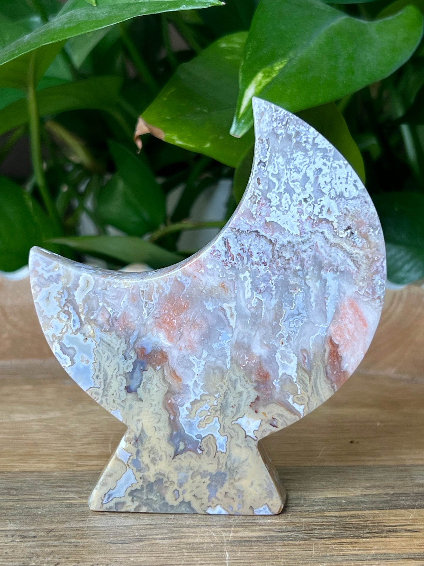 Sumatra Plume Agate Moon
