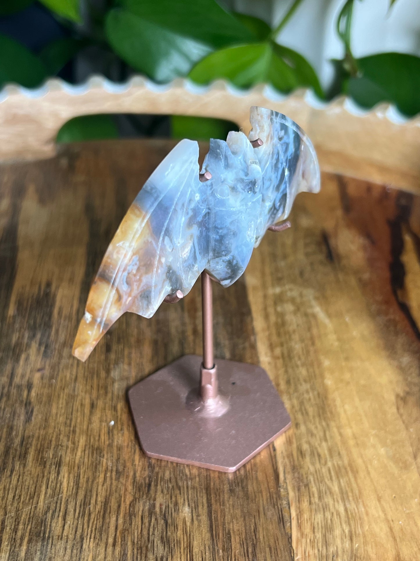 Rainbow Plume Agate Bat