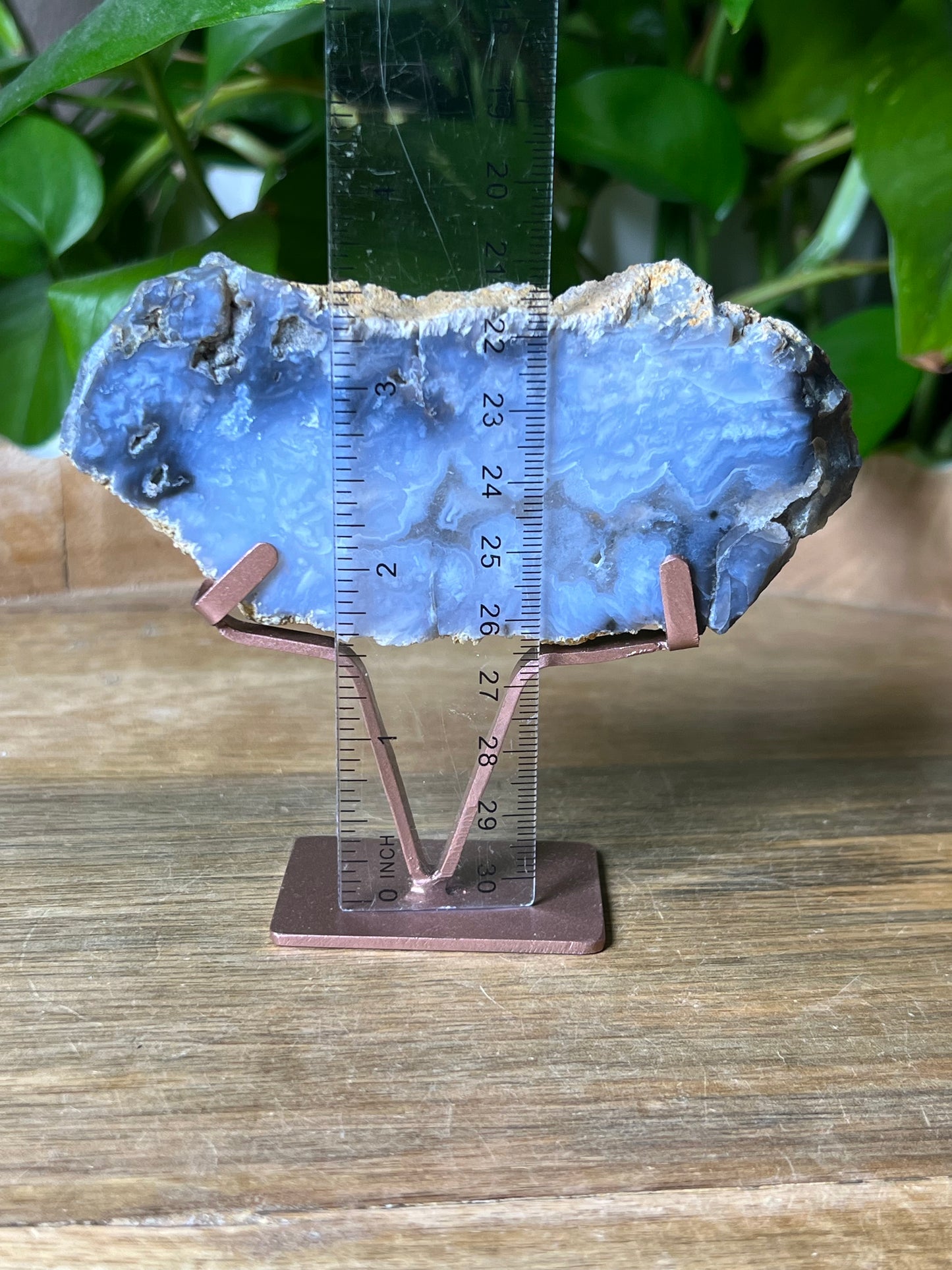 Blue Plume Agate Slab