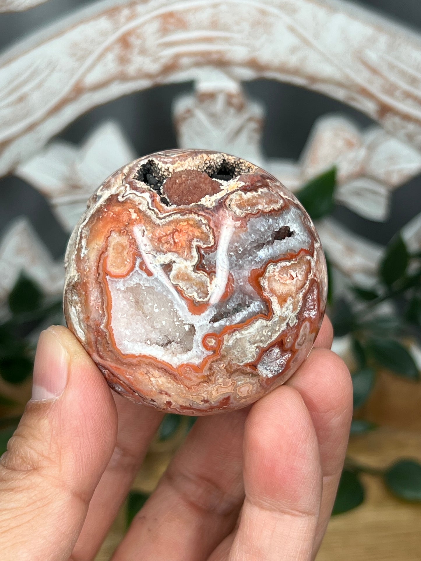 Pink Crazy Lace Agate Sphere