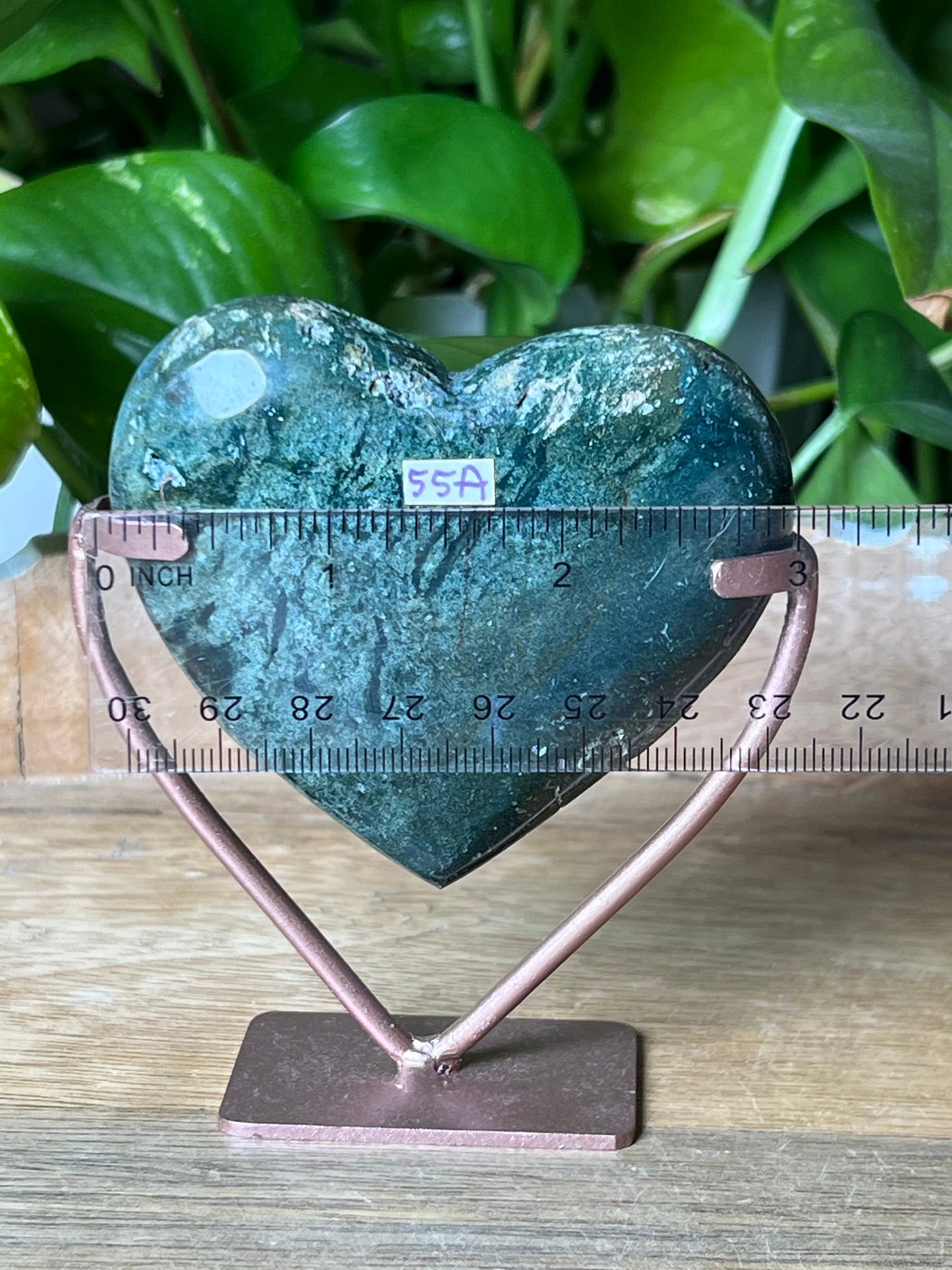 Blue Green Jasper Heart