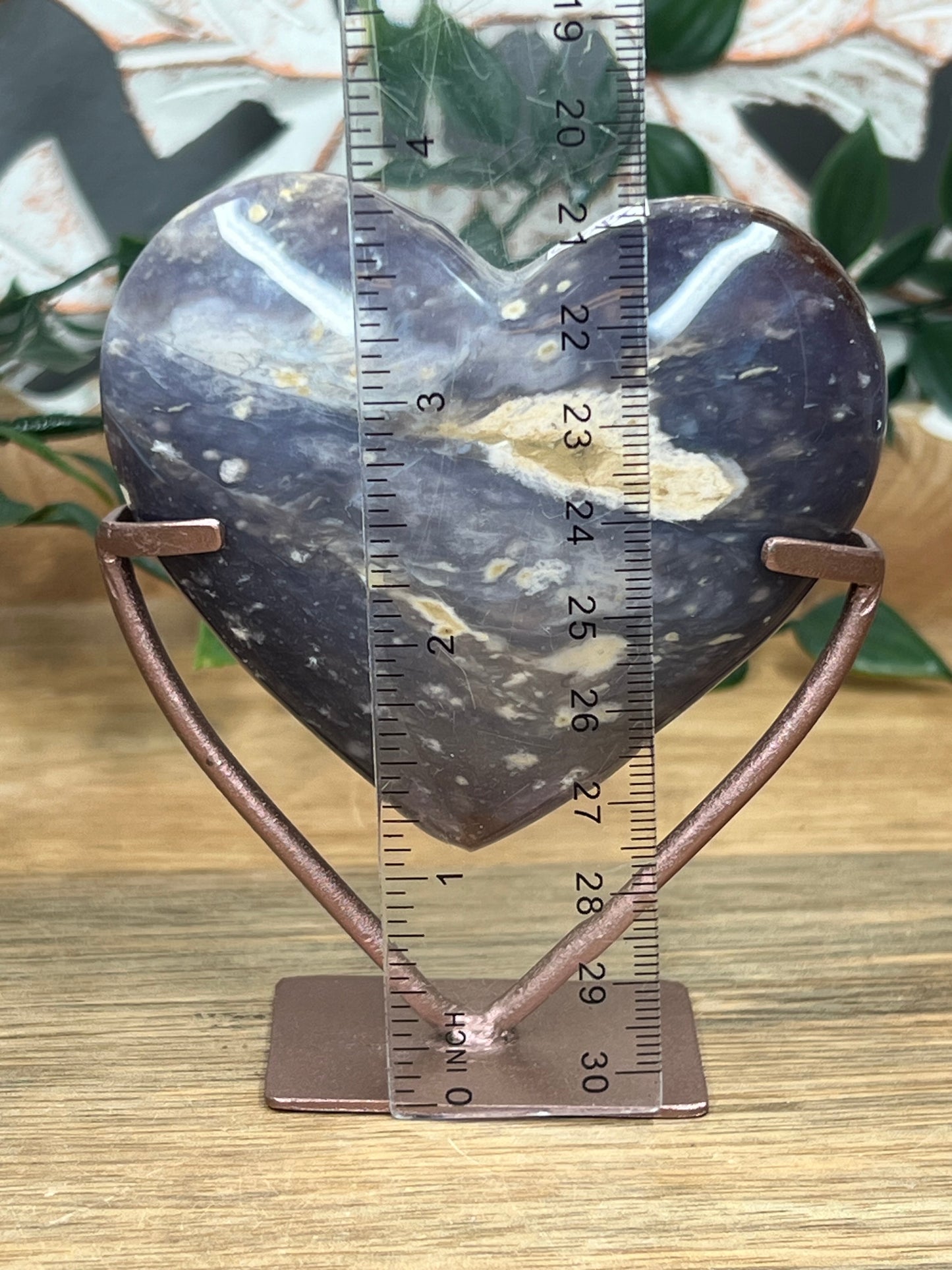 Purple Chalcedony Heart