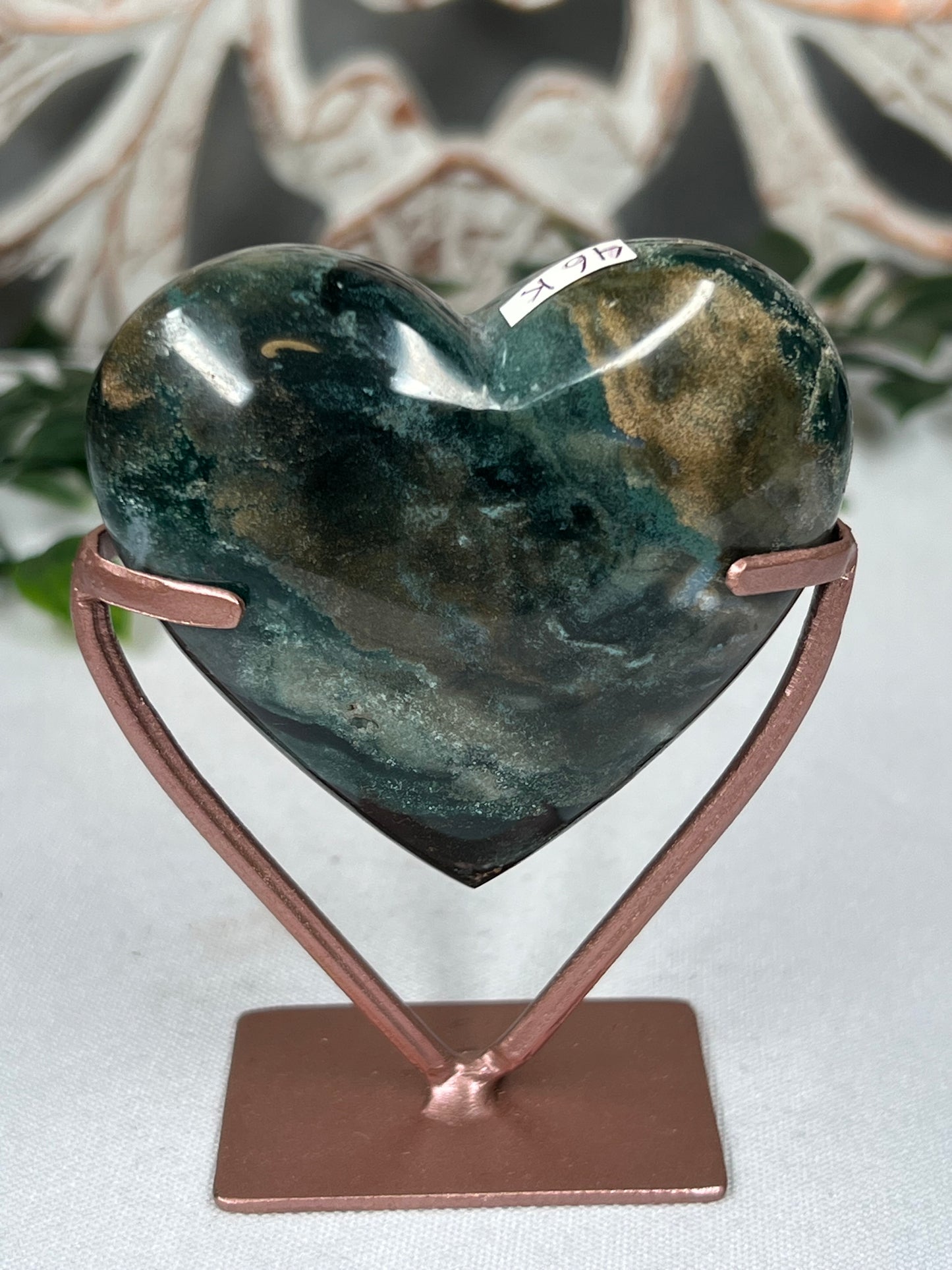 Blue Green Jasper Heart