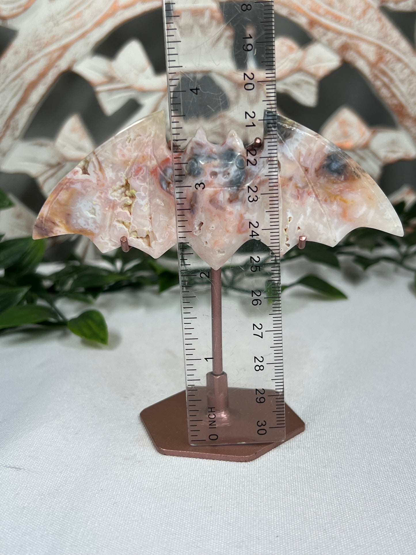 Rainbow Plume Agate Bat