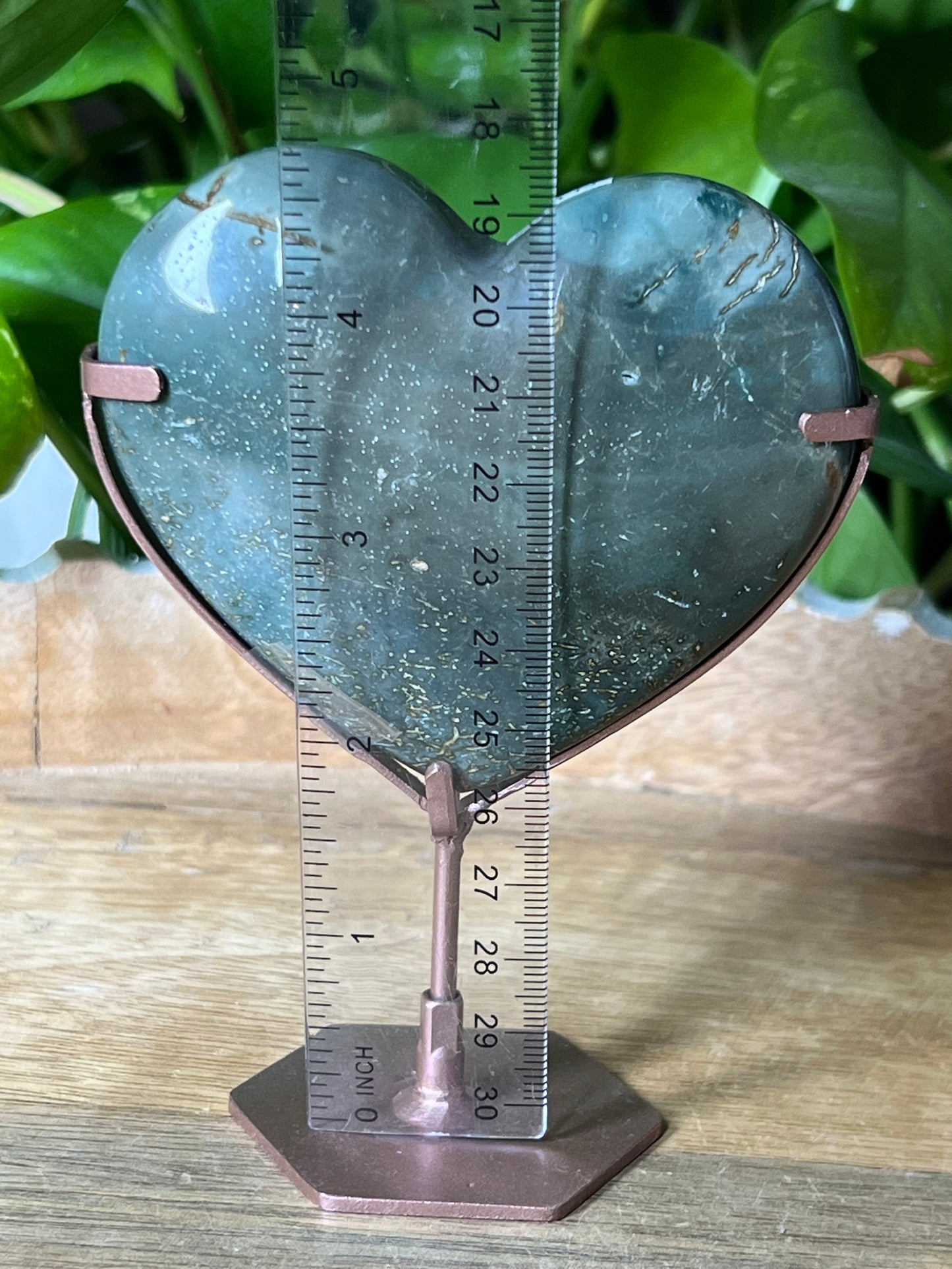 Blue Green Jasper Heart