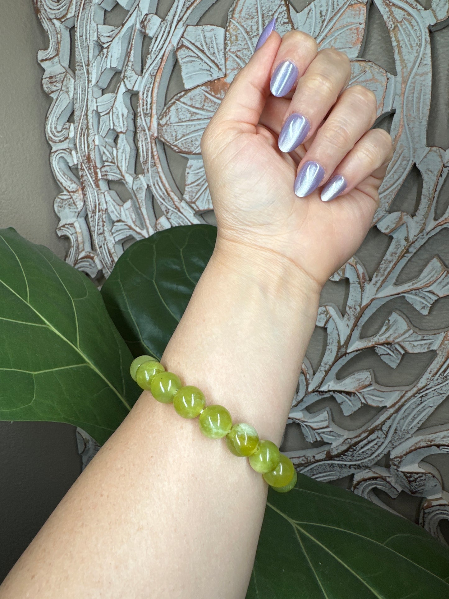 Idocrase Beaded Bracelet (12mm)