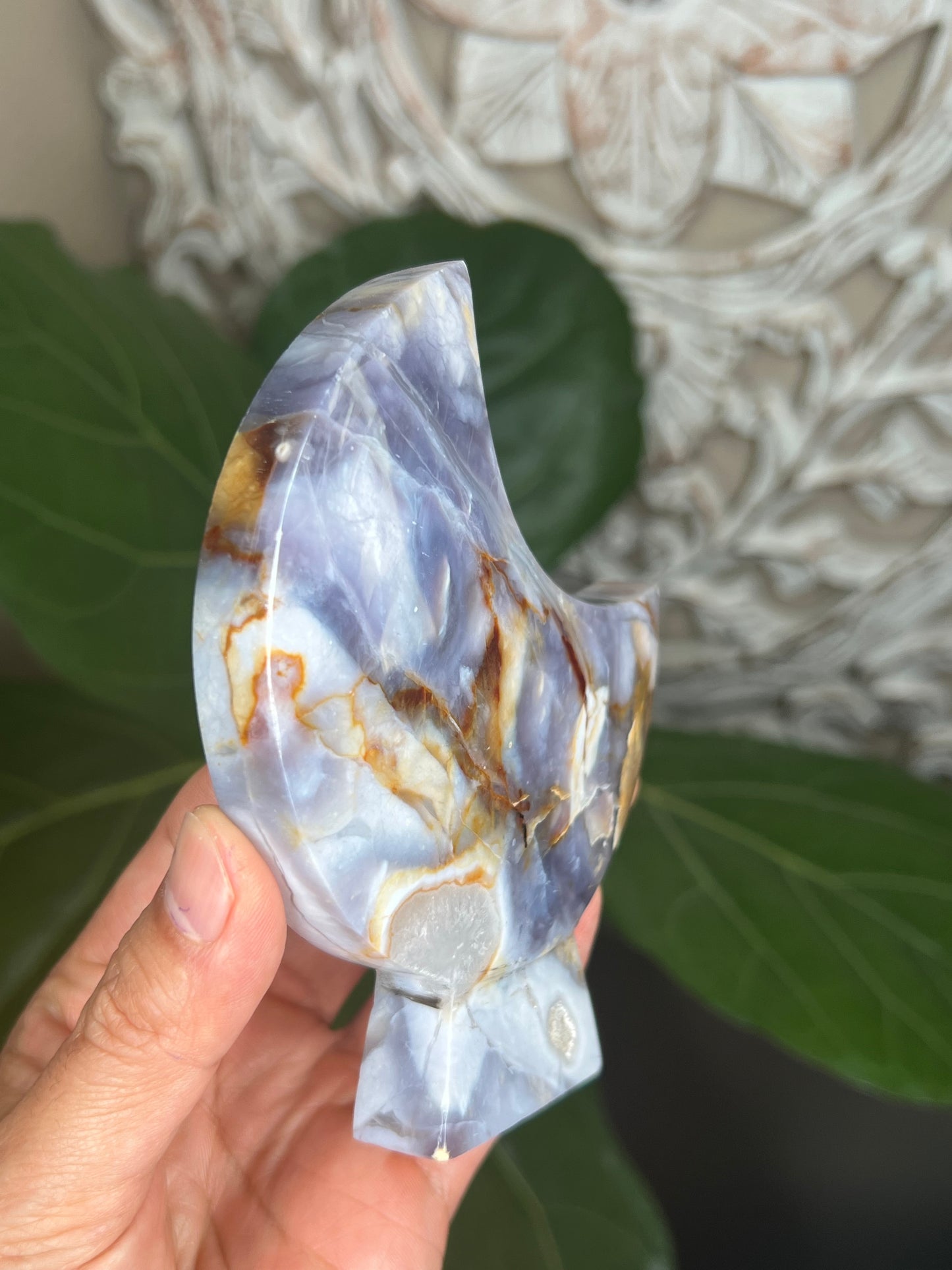 Purple Chalcedony Moon
