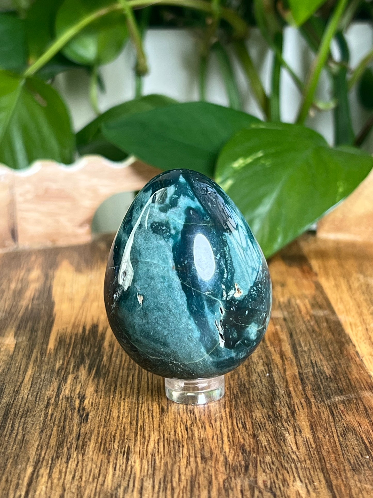 Blue Green Jasper Egg: RS