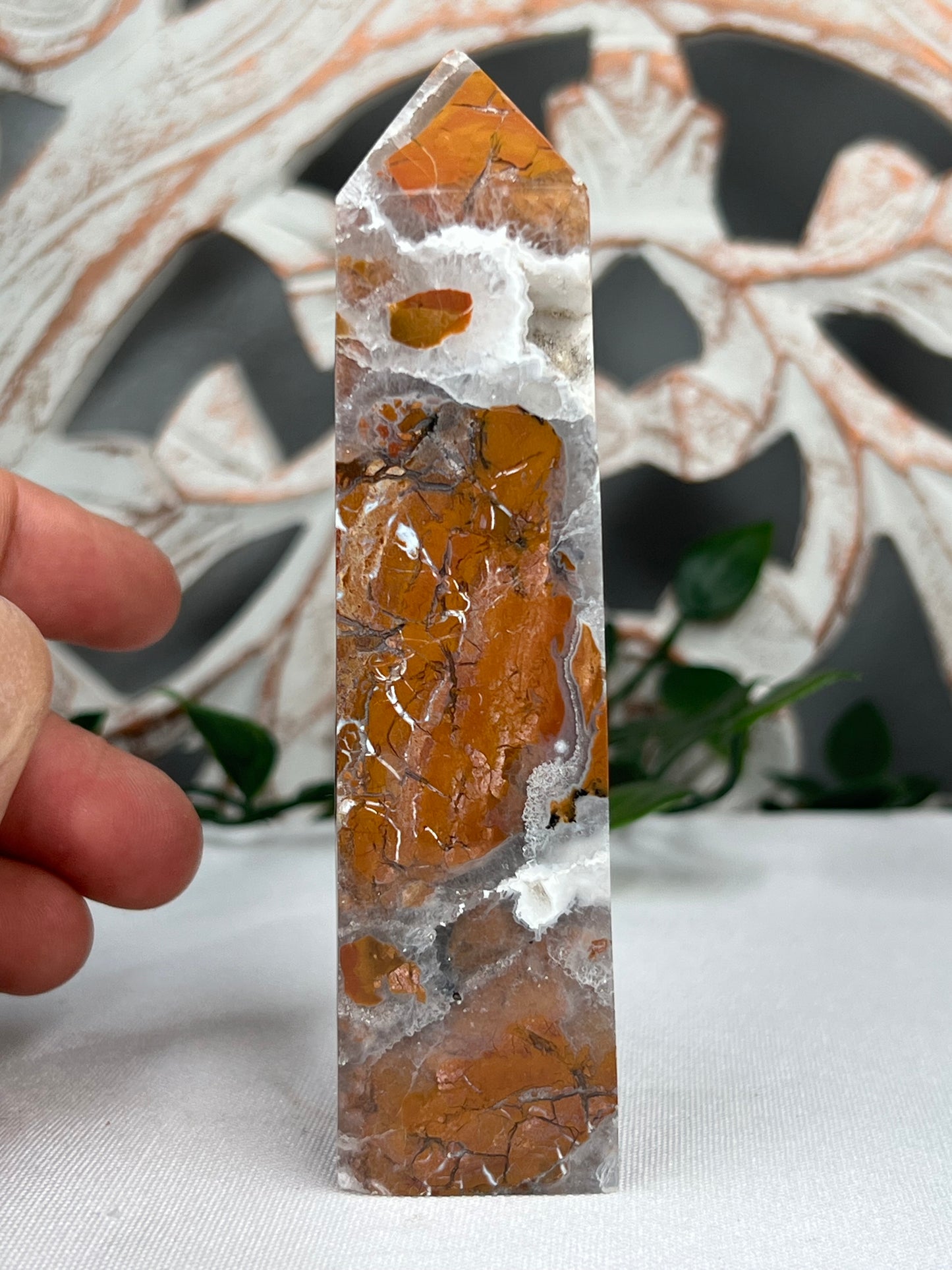 Indonesian Cotton Candy Agate Tower