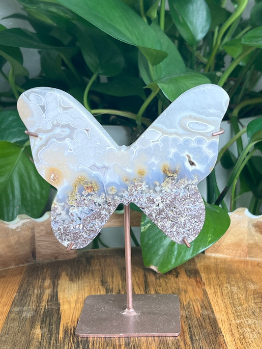 Scenic Moss Agate Butterfly: W