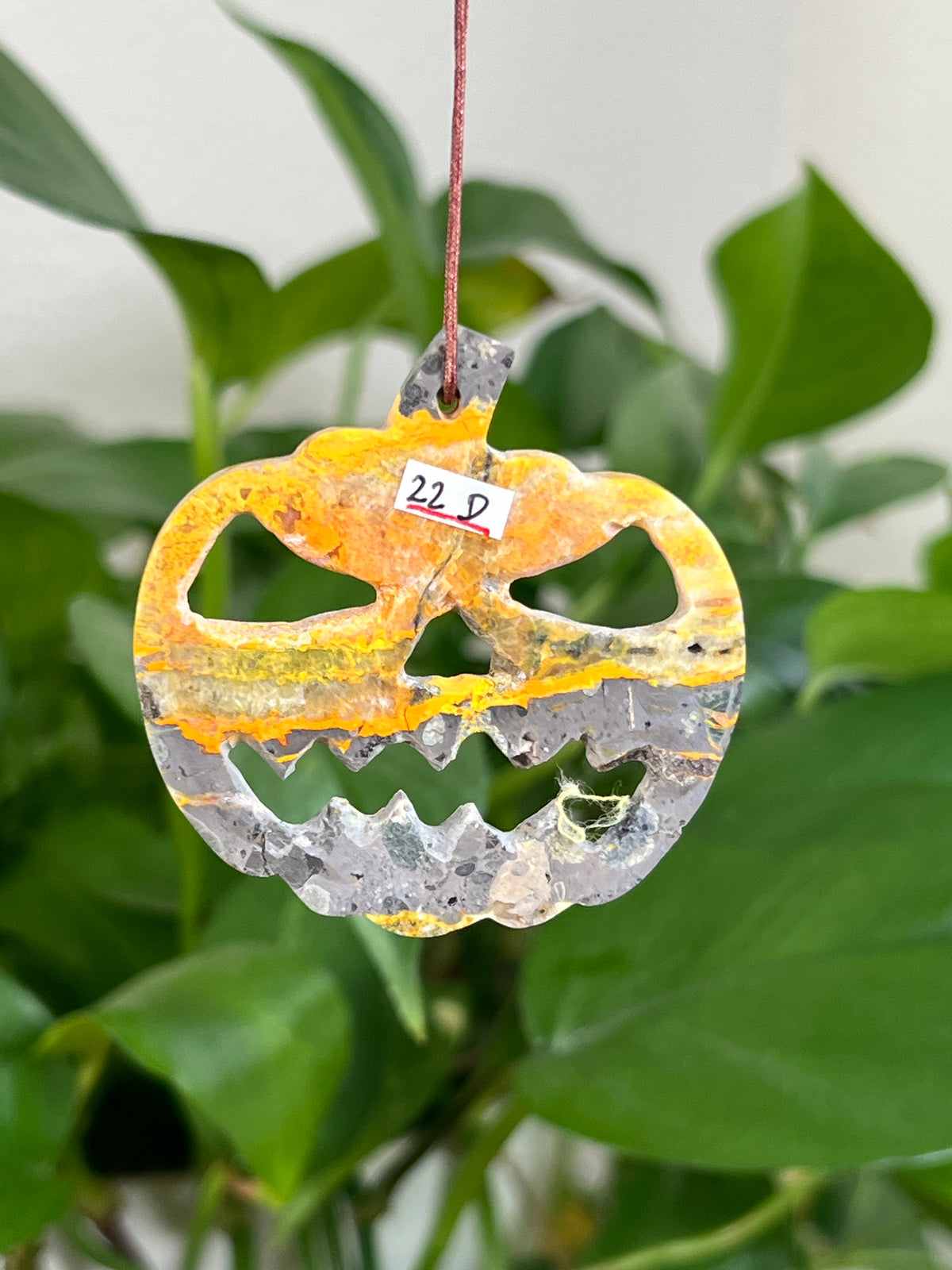 Bumblebee Jasper Jack-O-Lantern Ornaments