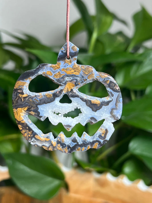 Brecciated Jasper Ornament Pumpkin: X