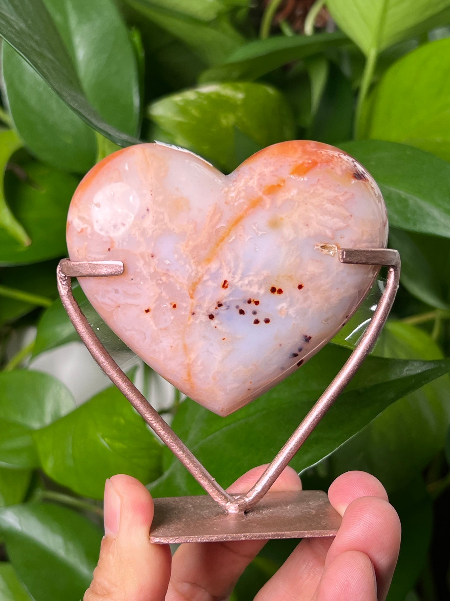 Pink Carnelian Heart