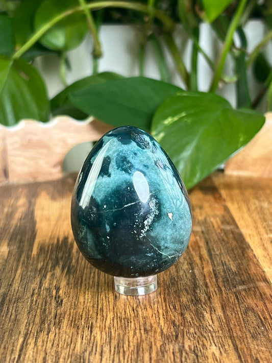 Blue Green Jasper Egg: RS