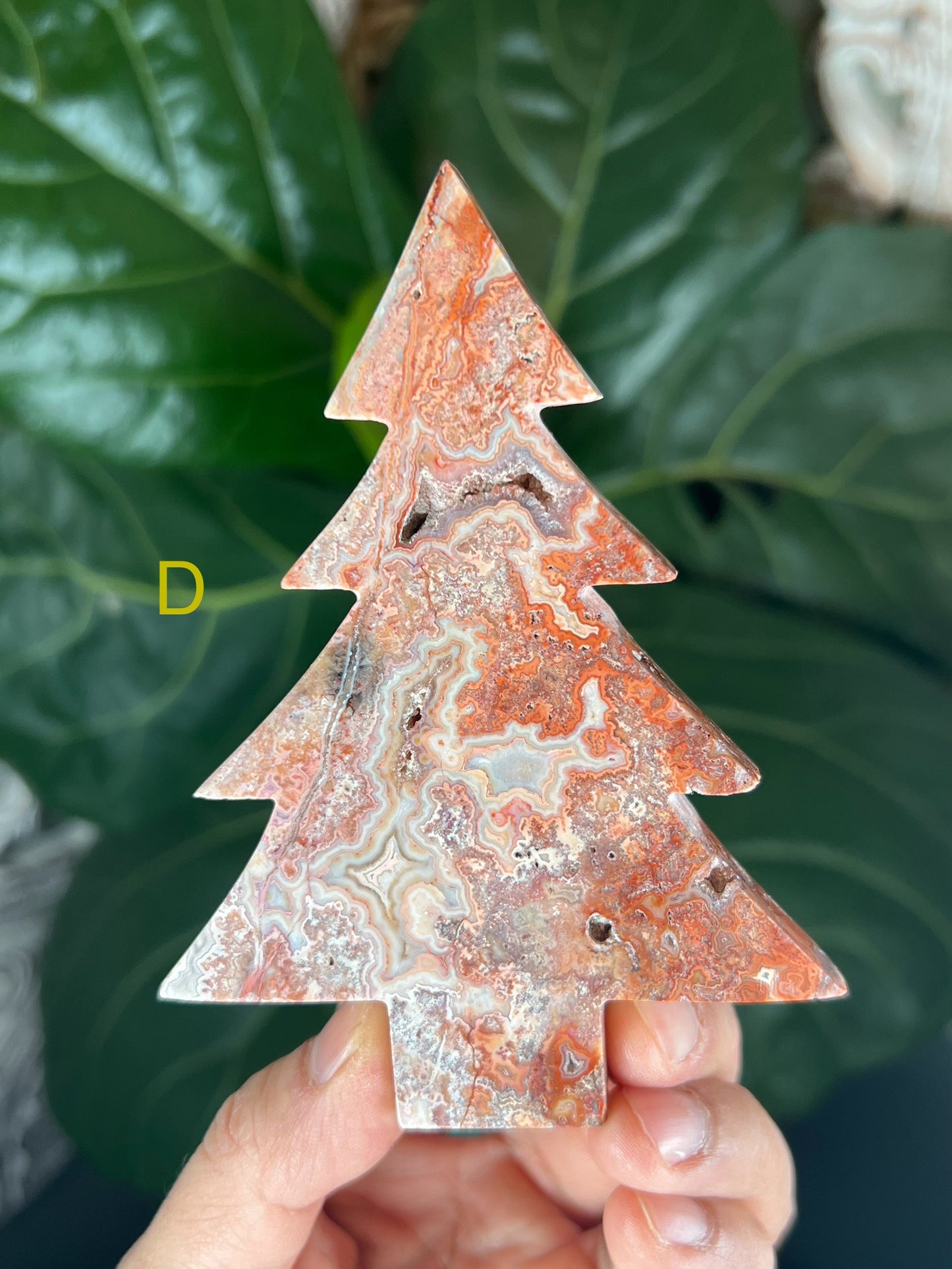 Crazy Lace Agate Christmas Tree