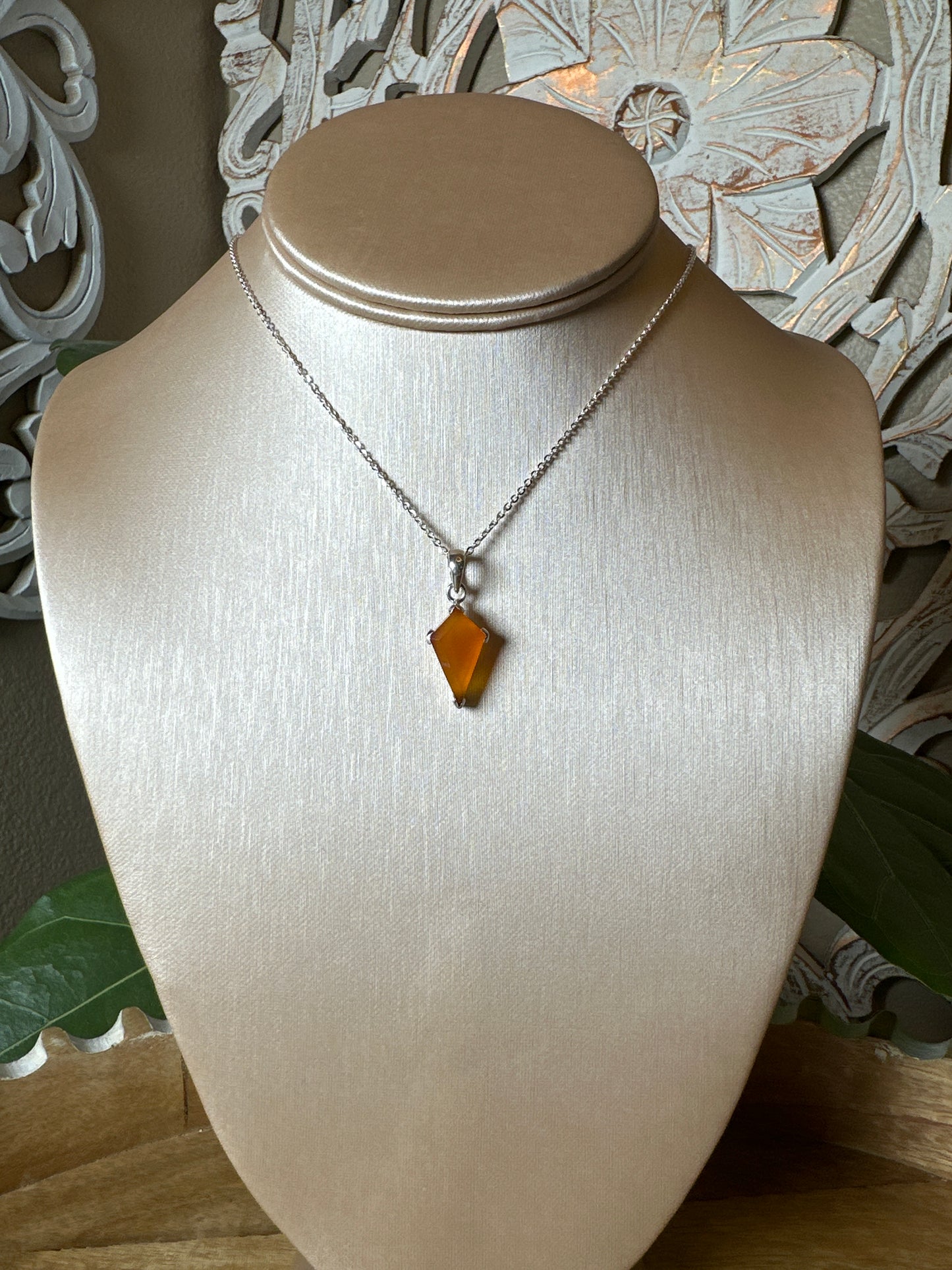 Carnelian Shield Necklace