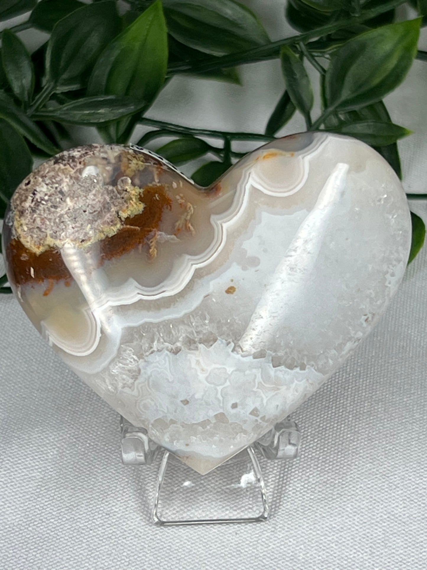 Scenic Moss Agate Heart
