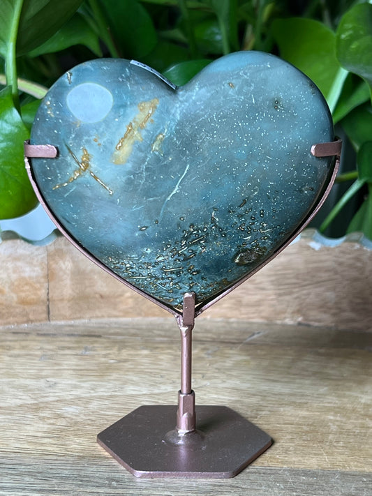 Blue Green Jasper Heart
