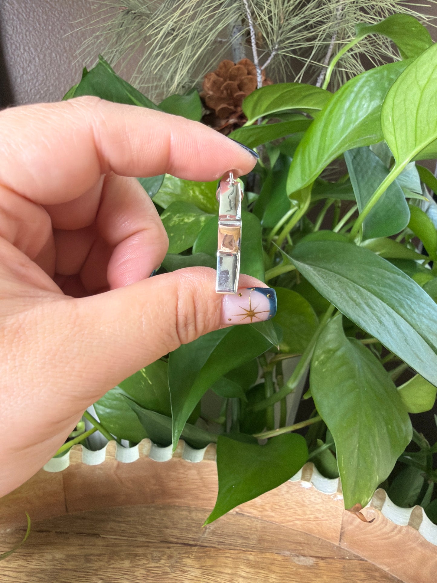 Scenic Moss Agate Star Pendant