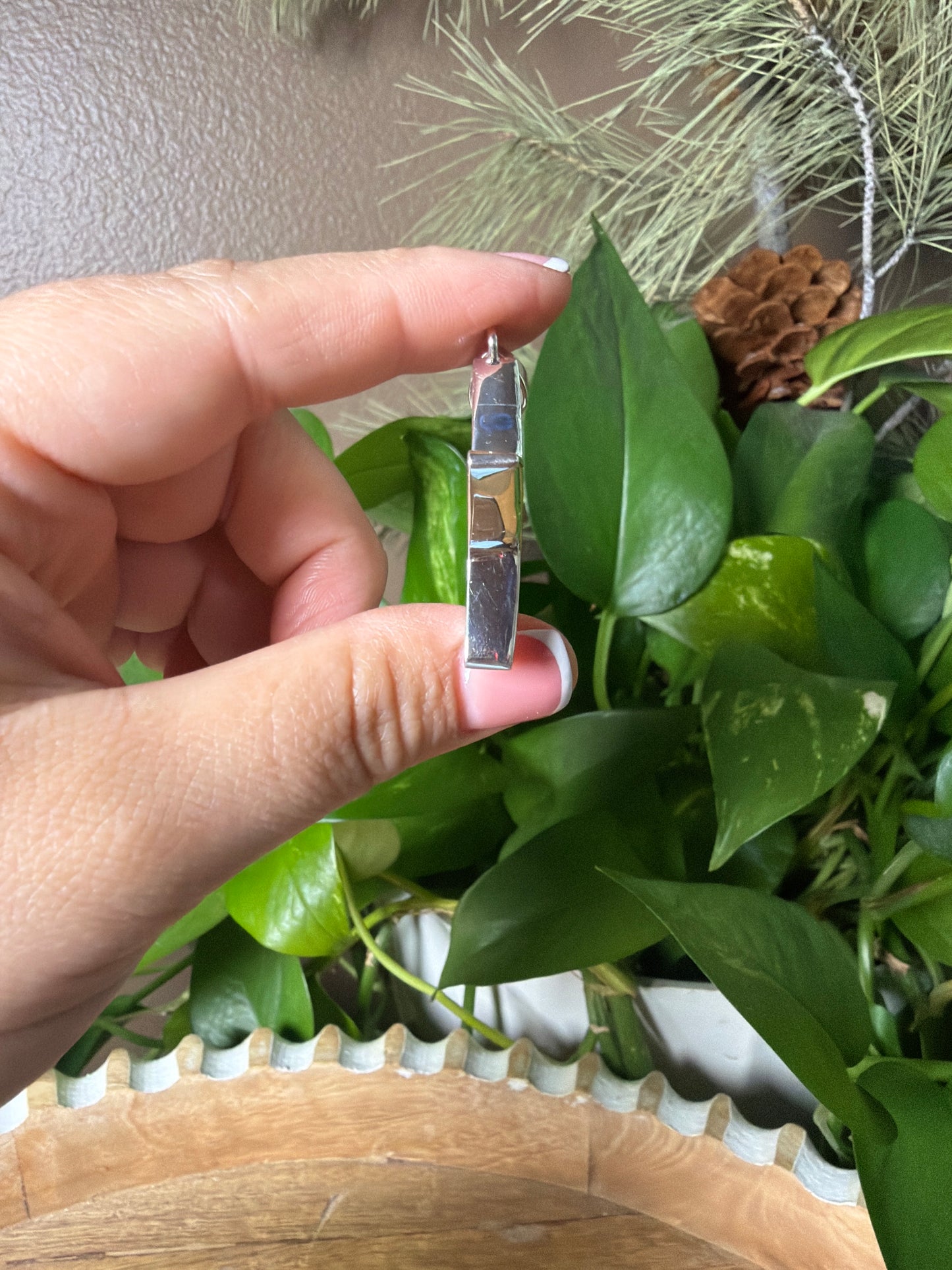 Rainbow Plume Agate Star Pendant