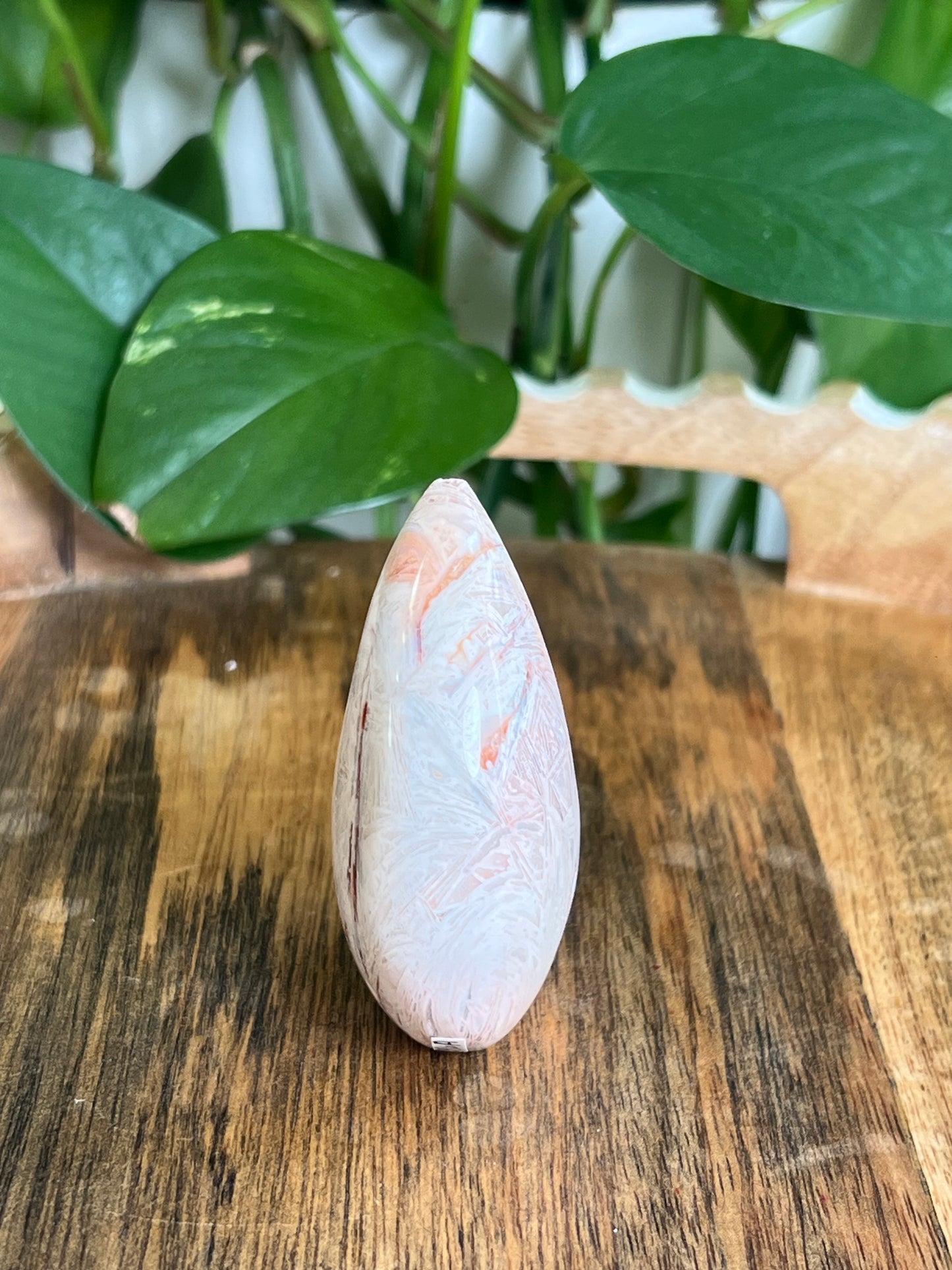 Tube Agate Self-Standing Moon: LA