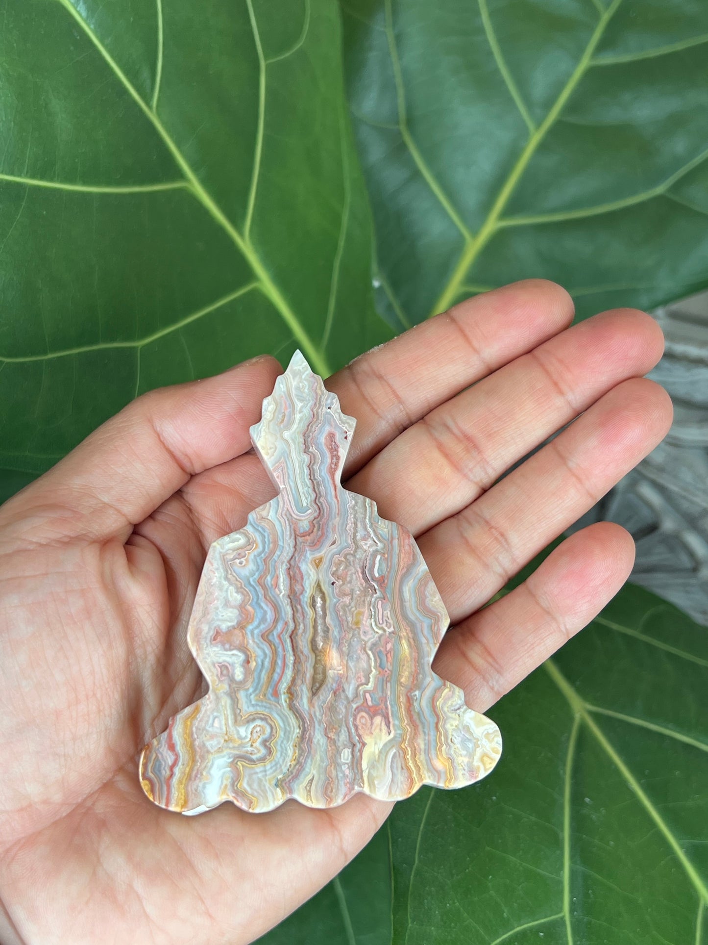 Crazy Lace Agate Buddha