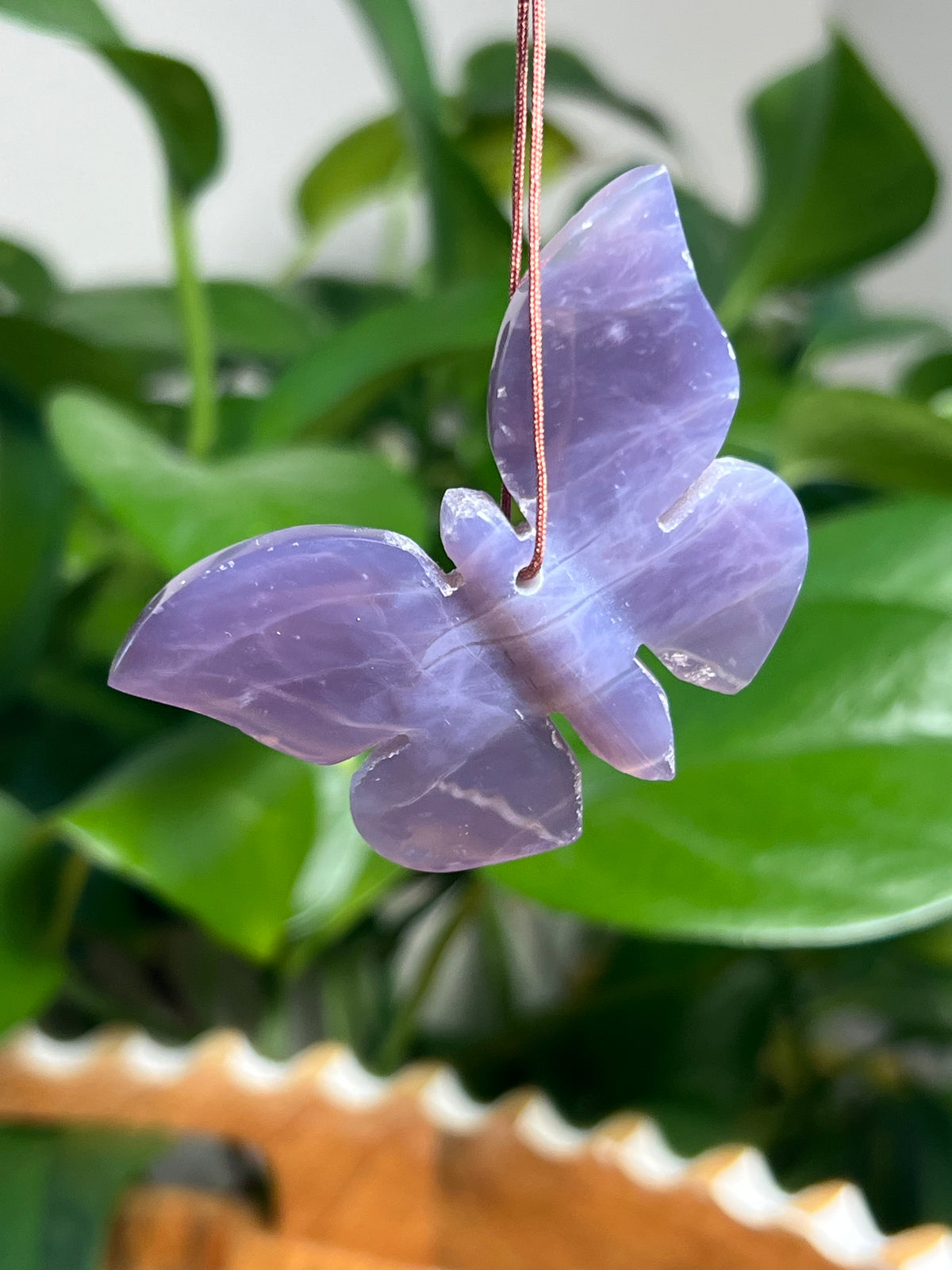 Purple Chalcedony Butterfly Ornaments