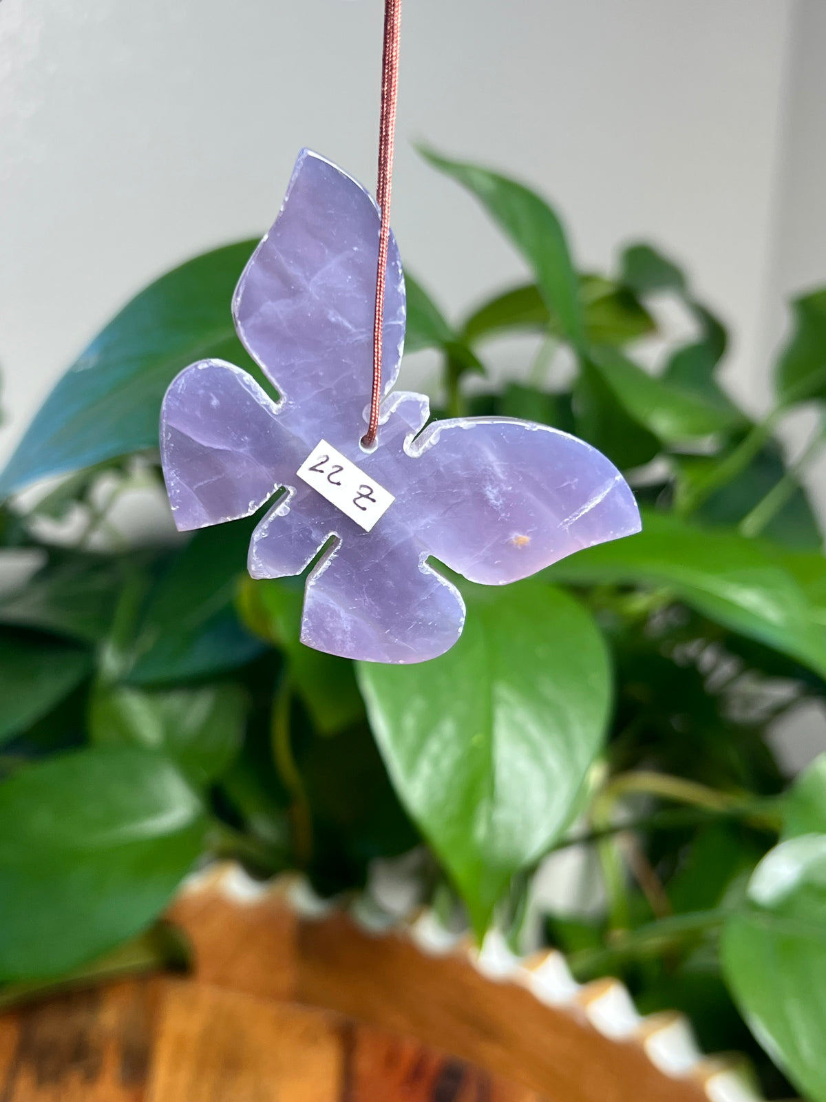 Purple Chalcedony Ornament Butterfly: Z